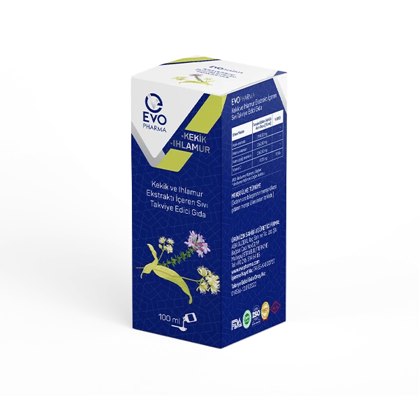 EVOPHARMA Kekik ve Ihlamur Ekstraktı İçeren Sıvı Takviye Edici Gıda